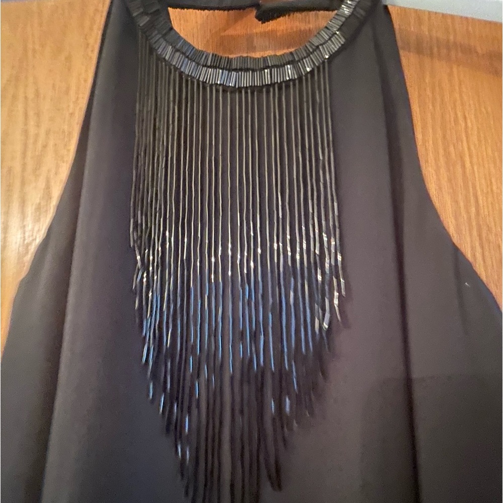 Black Chiffon/Beaded top